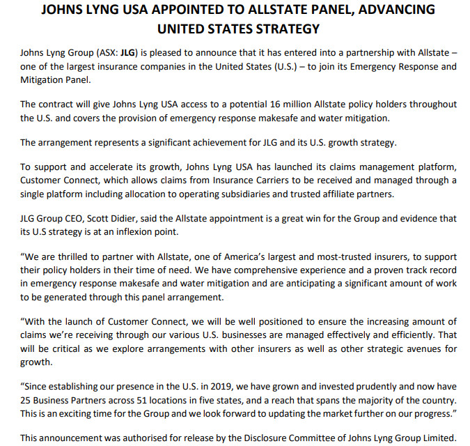 Contract win: John's Lyng Group (ASX:JLG)