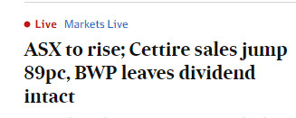 H1FY24 result Cettire (ASX:CTT) AFR headline