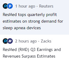 Resmed (ASX:RMD) news headlines