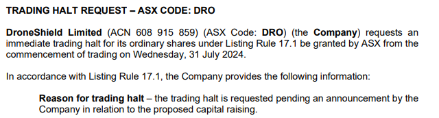 Droneshield ASX:DRO - Raising another $130M! - capital raise announcement