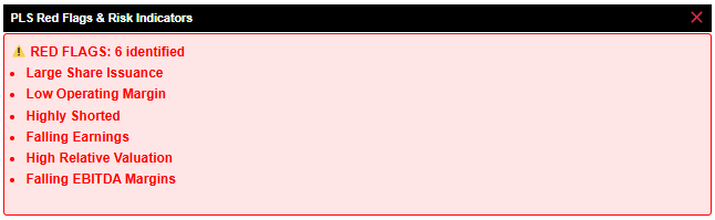 PLS Red flag analysis